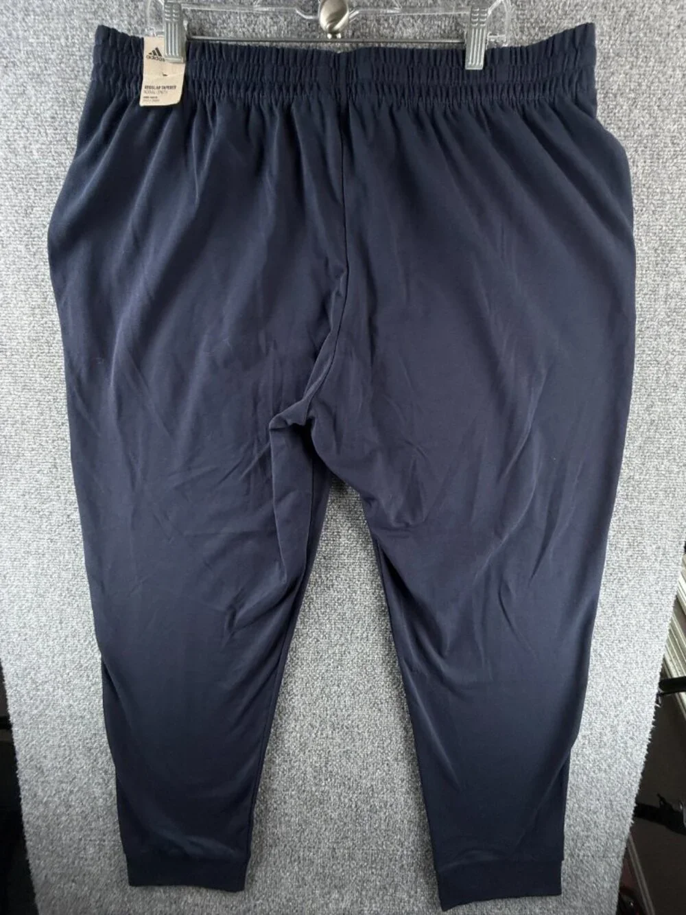 NWT Adidas Track Pants Sweatpants Blue 2XL Elastic Waist Drawstring Tapered Reg